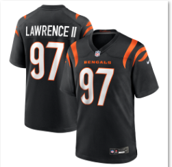 Men Cincinnati Bengals #97 Dexter Lawrence II Nike Black Game Jersey